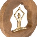 Ver imagem 3 de Escultura Decorativa Yoga em Madeira 27cm 21894 Mart