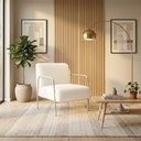 Ver imagem 2 de Poltrona Decorativa Helena Base em Aço Champanhe Bouclê D03 - D'rossi