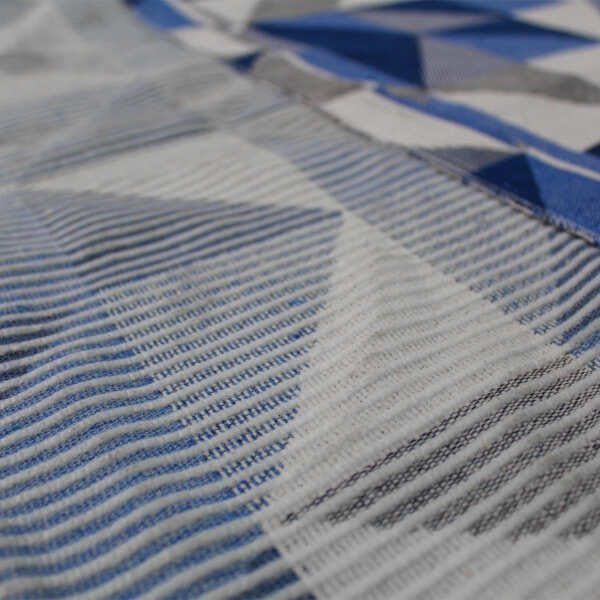 Tapete Sala Antiderrapante Mosaico 1,32x2,50 Azul - 4