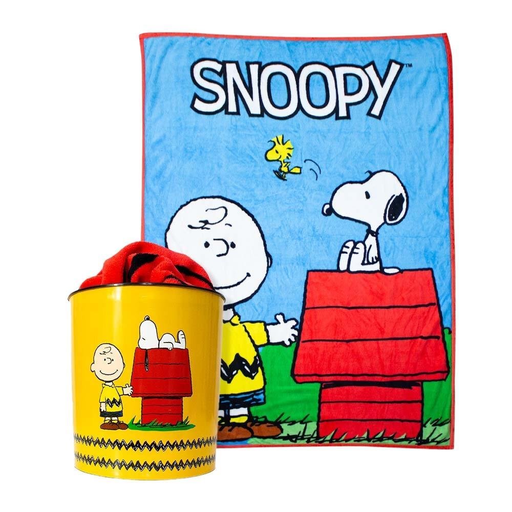 Kit Manta + Balde Pipoca Snoopy - Zona Criativa