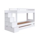 Ver imagem 4 de Treliche Infantil Branco Escada Lateral Nichos Gavetas e Cama Auxiliar Completa Móveis