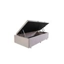 Ver imagem 1 de Box Bau Blindado Suede- Solteiro 88x198x38 - Novo:bege
