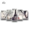 Kit Quadros Decorativos Sala Quarto Paisagem Paris Torre Eiffel Moldura - BRANCO - 1