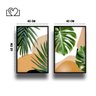Conjunto Kit 2 Quadros Decorativos Sala Quarto Abstrato Folhagens Minimalismo - PRETO - 2