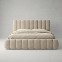 Ver imagem 7 de Cama Casal com Cabeceira Estofada Linho Premium Florença para Quarto Luxo
