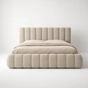 Ver imagem 4 de Cama Casal com Cabeceira Estofada Linho Premium Florença para Quarto Luxo