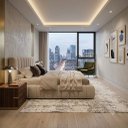 Ver imagem 3 de Cama Casal com Cabeceira Estofada Linho Premium Florença para Quarto Luxo
