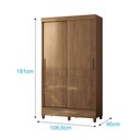 Ver imagem 2 de Guarda Roupa Solteiro 2 Portas de Correr com Pés e Armário Multiuso com Pés Fit Jequitibá Acetinado