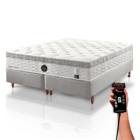 Colchão Queen Latex Foam de látex Pocket médio - 158x198cm - BOX E KIT SPA