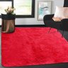 Tapete Peludo 1,35x2,00 Shaggy Costa Oro Vermelho - 1