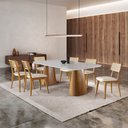 Ver imagem 1 de Conjunto Sala de Jantar de 6 Lugares Oslo com Mesa e Cadeiras Orgânicas Móveis Mundial