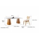 Ver imagem 7 de Conjunto Sala de Jantar de 6 Lugares Oslo com Mesa e Cadeiras Orgânicas Móveis Mundial