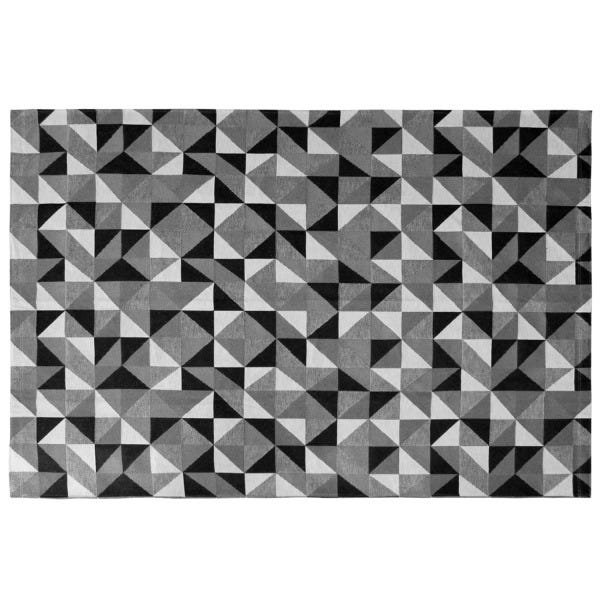 Tapete em Tecido Jacquard Mosaico Preto 1,32x2,00M - 2