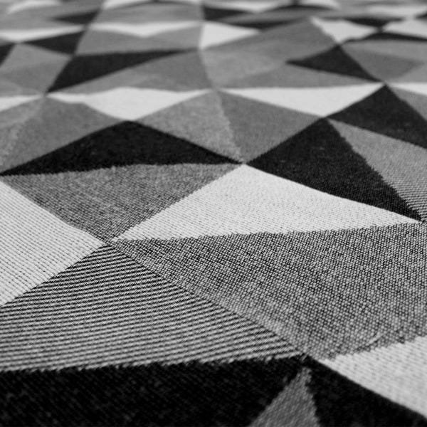 Tapete em Tecido Jacquard Mosaico Preto 1,32x2,00M - 4