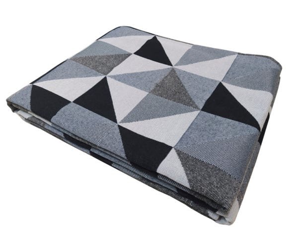 Tapete em Tecido Jacquard Mosaico Preto 1,32x2,00M - 6