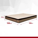 Ver imagem 2 de Colchão Queen Espuma D45 Pillow Top Dubai 158x198x24cm Caqui Hellen