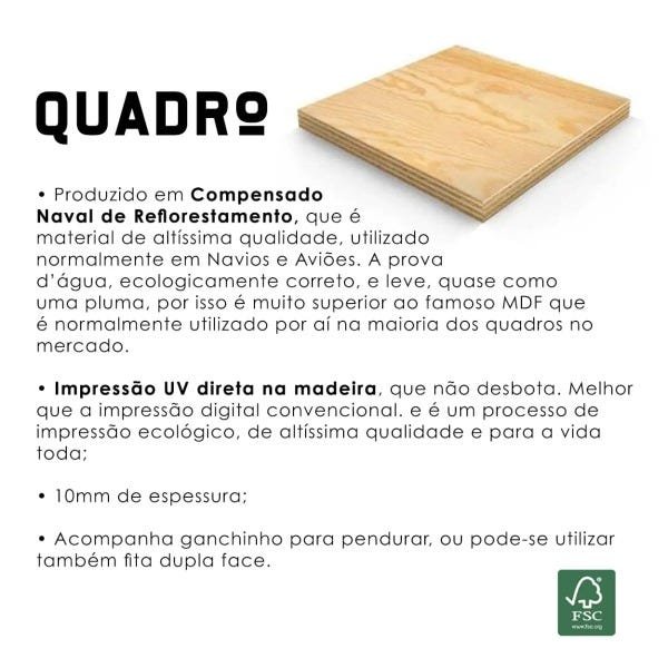 Kit 3 Quadros 20x20 Fodeu - 3