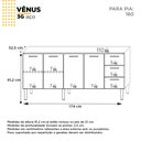 Ver imagem 4 de Gabinete de Cozinha para Pia 180 em Aço Vênus 3 Gavetas Branco - Cozimax