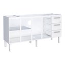 Ver imagem 2 de Gabinete de Cozinha para Pia 180 em Aço Vênus 3 Gavetas Branco - Cozimax
