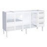 Gabinete de Cozinha para Pia 180 em Aço Vênus 3 Gavetas Branco - Cozimax - 2