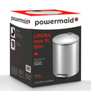 Ver imagem 4 de Lixeira Slim em Aço Inox com Pedal e Balde Removível 5l