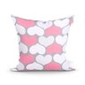 Kit Capa Almofada para Sala Rosa Coração Decorativa 2 Unidades 45cm x 45cm + Almofada de Nó Escandin - 4