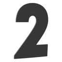 Ver imagem 1 de Número Residencial de Alumínio Composto Preto Nº 2 - PR3000/2 - PINCEIS ATLAS Número Residencial de 