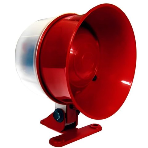 Sirene Bitonal Bivolt com Iluminação Vermelha Piscante Especial para Incêndio DNI - 4325 - KEY WEST 