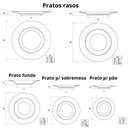Ver imagem 2 de Jogo de Pratos 20 Peças Tramontina Maria Augusta Porcelana Mesa Posta Jantar