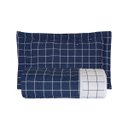 Ver imagem 3 de Cobreleito Vintage 200 Fios Quadros Blue - King