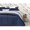 Ver imagem 1 de Cobreleito Vintage 200 Fios Quadros Blue - King