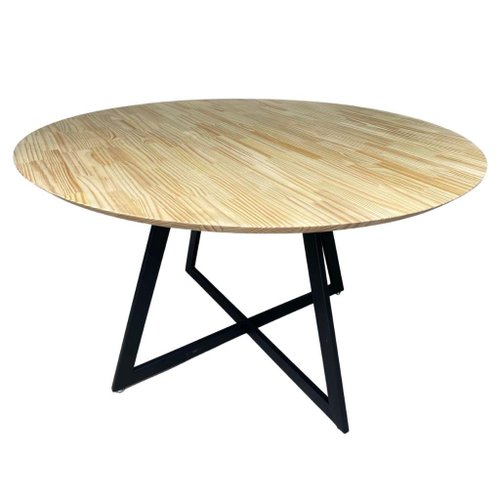 Mesa Redonda Torneado 90 Cm Jantar Decoração Mdf E Pinus