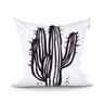 Capa Almofada Branca Cacto Estampada Decorativa 45cm x 45cm com zíper Tecido Microfibra - 1