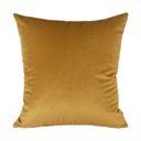 Ver imagem 1 de Capa para Almofada em Veludo Liso Quadrada 50x50 Mostarda