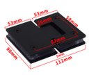 Ver imagem 3 de Dobradiça inox 180°1010 para porta e box vidro/vidro preta - 2un AGS 1010 preta