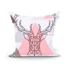 Kit Capa Almofada Rosê Alce Estampada para Quarto Kit 3 Unidades 45cm x 45cm + Almofada Nó Escandina - 3