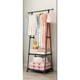 Cabideiro Guarda Roupa Arara Organizador Closet C/ Rodas - 1