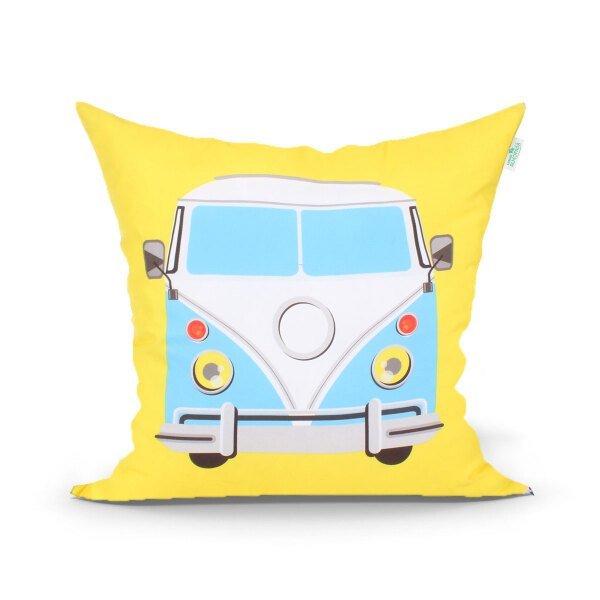 Capa para Almofada de Quarto Azul Estampada 2 Unidades 45cm x 45cm + Almofada de Nó Escandinavo - 4