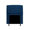 Ver imagem 2 de Kit Cabeceira Geovana + Calçadeira Veneza Solteiro 120cm Suede - Renascer Decor:azul Marinho