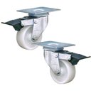 Ver imagem 1 de 2 Rodizio Giratório 3 Pol. Roda Nylon com Freio 150 Kg