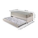 Ver imagem 2 de Bicama Box Solteiro Corino Linho 96x203x28 cm com Colchão Airtech Ortobom Molas Ensacadas