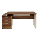 Ver imagem 2 de Mesa Pedestal Reta (03 Gav.) 1,92x0,70m Workstart - Nogal Sevilha/Champanhe