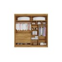 Ver imagem 3 de Guarda Roupa Solteiro 3 Gavetas e 4 Portas Nantes Peroba/off White - Europa