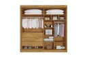 Ver imagem 3 de Guarda Roupa Solteiro 3 Gavetas e 4 Portas Nantes Peroba/off White - Europa