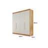 Guarda Roupa Solteiro 3 Gavetas e 4 Portas Nantes Peroba/off White - Europa - 2