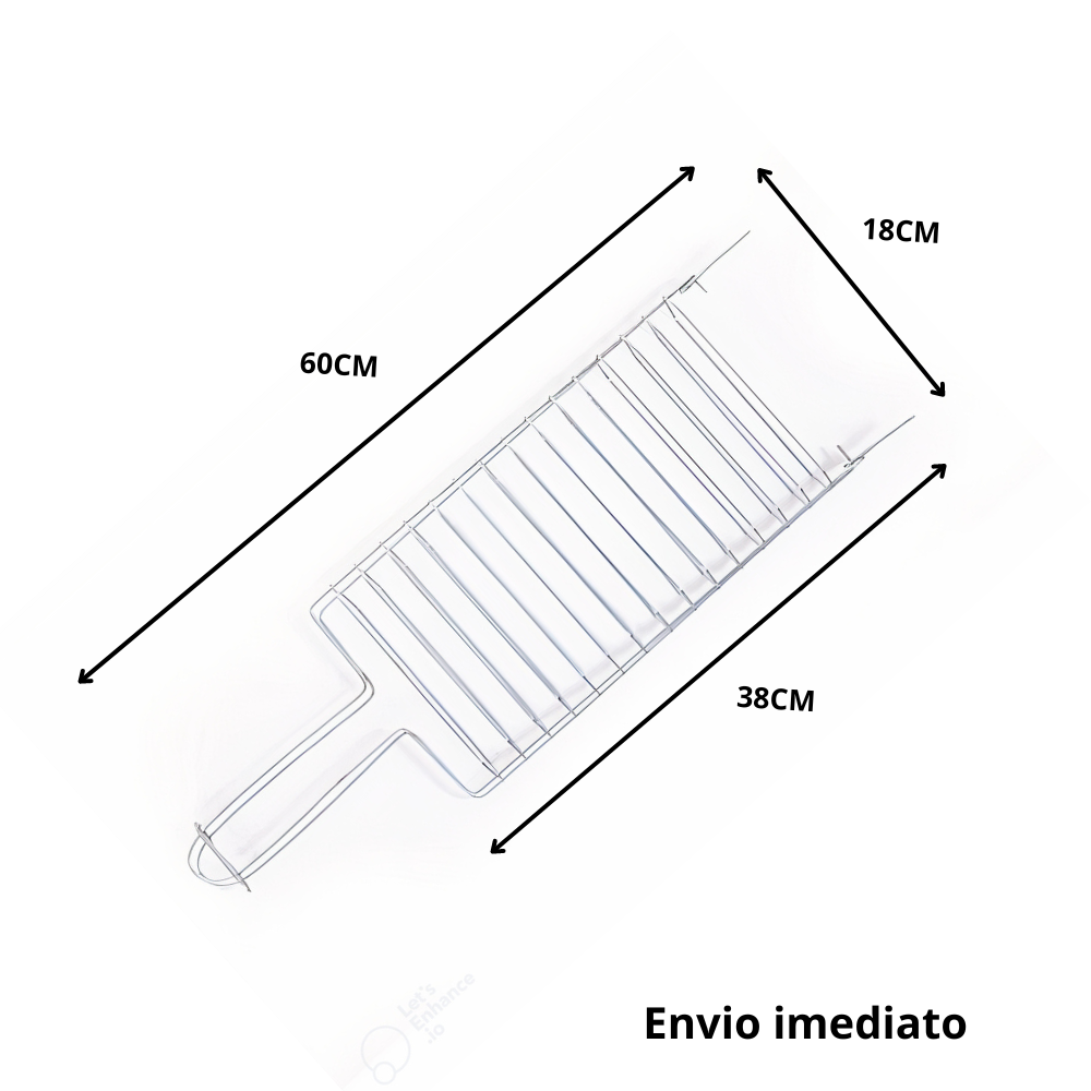 Grelha Dupla Inox Dobravél Churrasco Franco Peixe Pão - 2