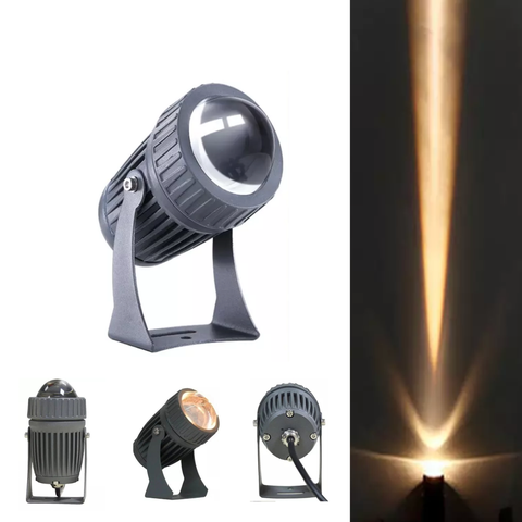Refletor Spot 10w Led 15° Outdoor Ip65 Pin Beam Branco Quente 3000k Bivolt