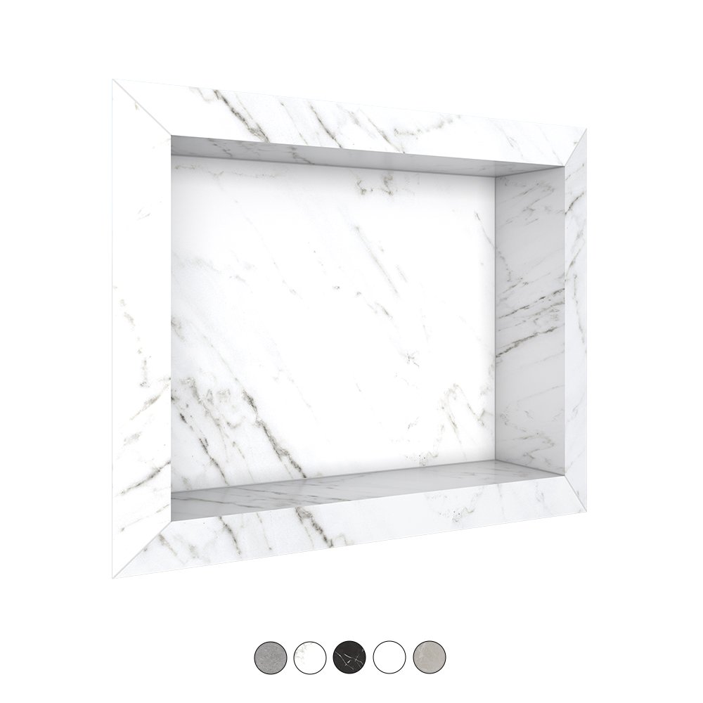 Nicho Para Banheiro Diamante em Porcelanato Polido 40x30 Branco - Cozimax - 5
