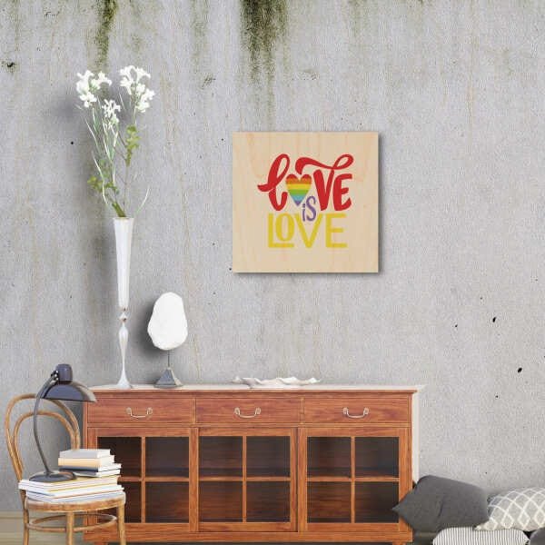 Quadro Love is Love 40x40 - 1