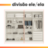 Guarda Roupas Casal 2 Portas de Correr 4 Gavetas Flex 100% Mdf Porto - 5